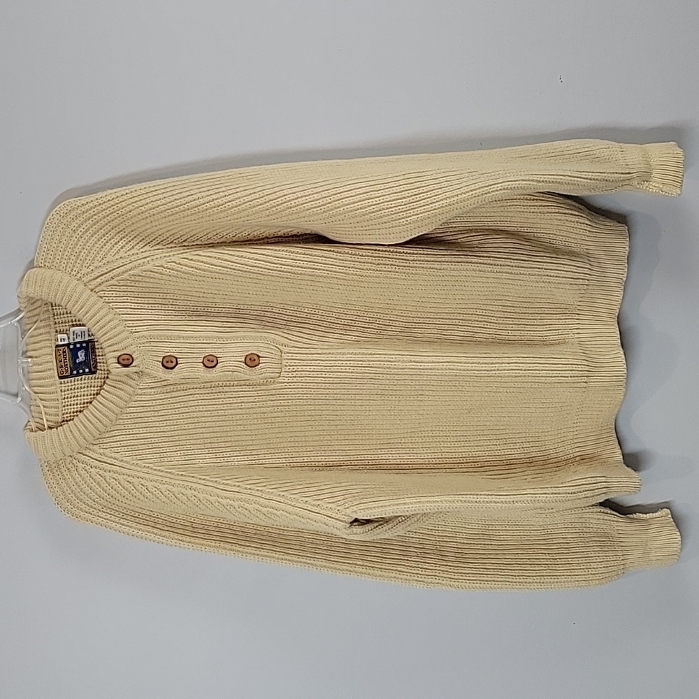 Great Northern Knitters Wool Cream Chunky Sweater Men's vintage 1970s country